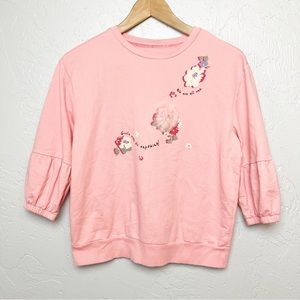 BCBGirls pink sweatshirt size XL girls can do anything